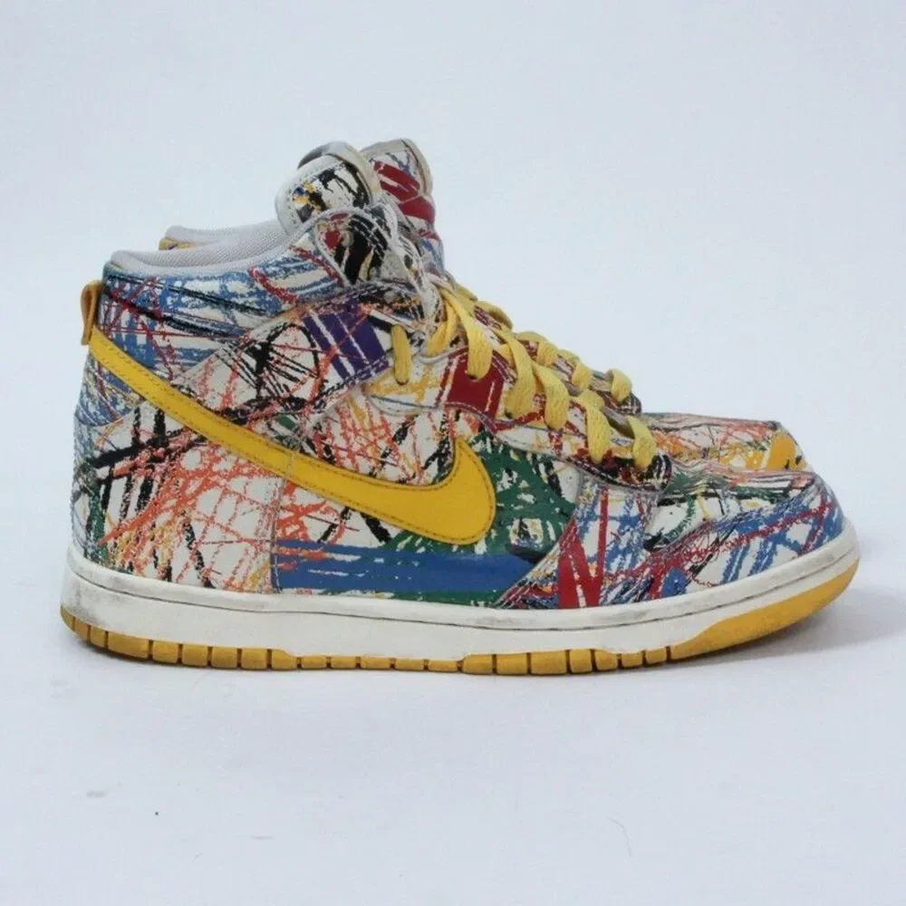 Nike Dunk High Premium GS Scribble Varsity Maize 728443-100 Size 5.5Y Youth